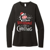 I Want A Hippopotamus For Christmas Funny Cute Womens CVC Long Sleeve Shirt