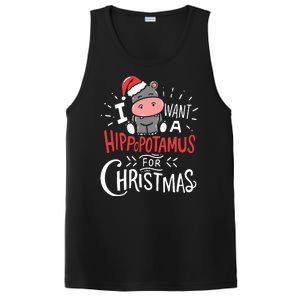 I Want A Hippopotamus For Christmas Funny Cute PosiCharge Competitor Tank