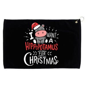 I Want A Hippopotamus For Christmas Funny Cute Grommeted Golf Towel