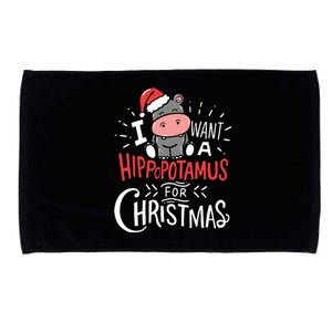 I Want A Hippopotamus For Christmas Funny Cute Microfiber Hand Towel