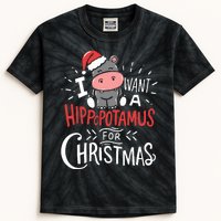 I Want A Hippopotamus For Christmas Funny Cute Kids Tie-Dye T-Shirt