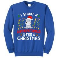 I Want A Hippopotamus For Christmas Xmas Hippo Gift Sweatshirt