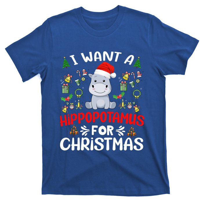 I Want A Hippopotamus For Christmas Xmas Hippo Gift T-Shirt