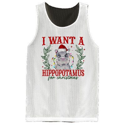 I Want A Hippopotamus For Christmas Xmas Hippo Lover Mesh Reversible Basketball Jersey Tank