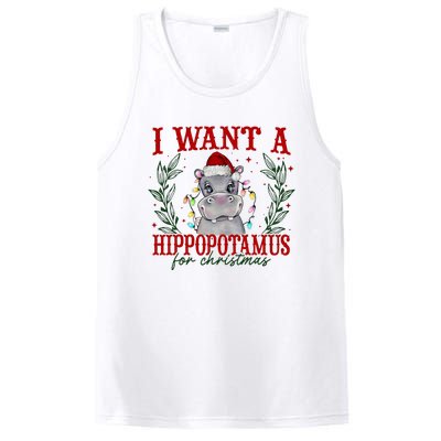 I Want A Hippopotamus For Christmas Xmas Hippo Lover PosiCharge Competitor Tank