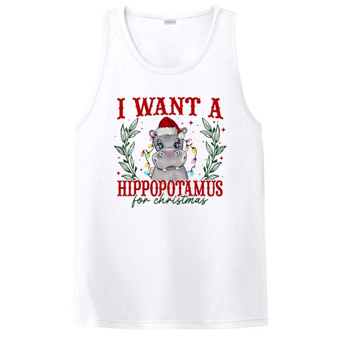 I Want A Hippopotamus For Christmas Xmas Hippo Lover PosiCharge Competitor Tank