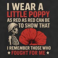 I Wear a Little Poppy 7 Panel Mesh Trucker Snapback Hat