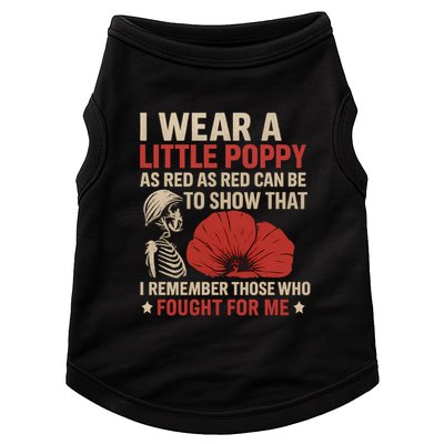 I Wear a Little Poppy Doggie Tank