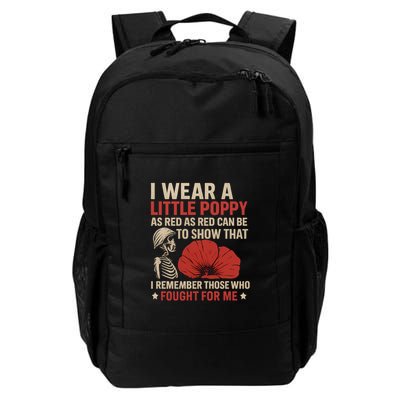 I Wear a Little Poppy Backpack