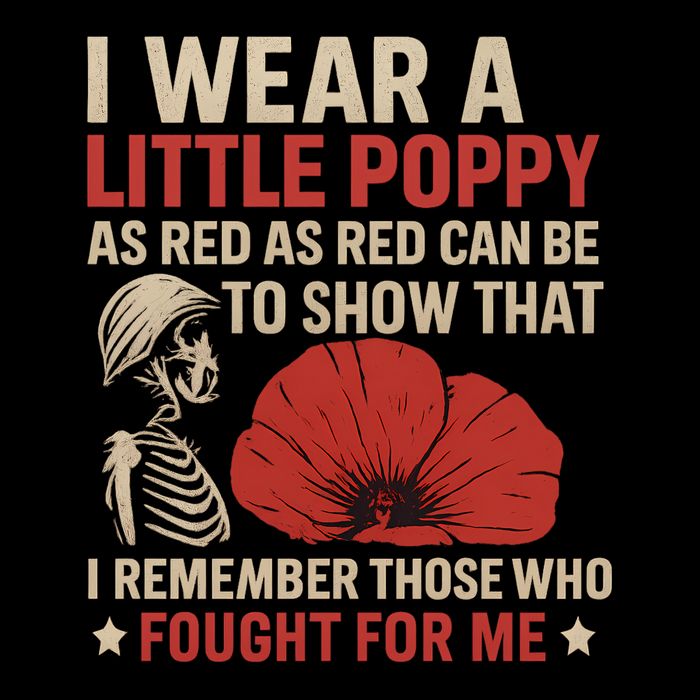 I Wear a Little Poppy Drawstring Bag