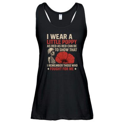 I Wear a Little Poppy Ladies Essential Flowy Tank