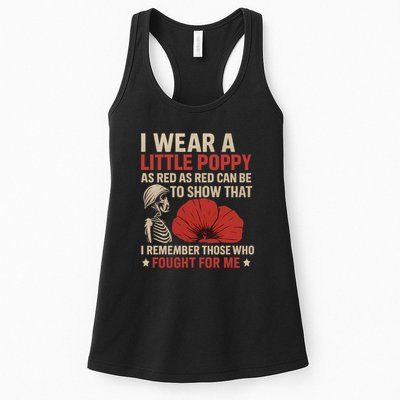 I Wear a Little Poppy Womens Tank Top