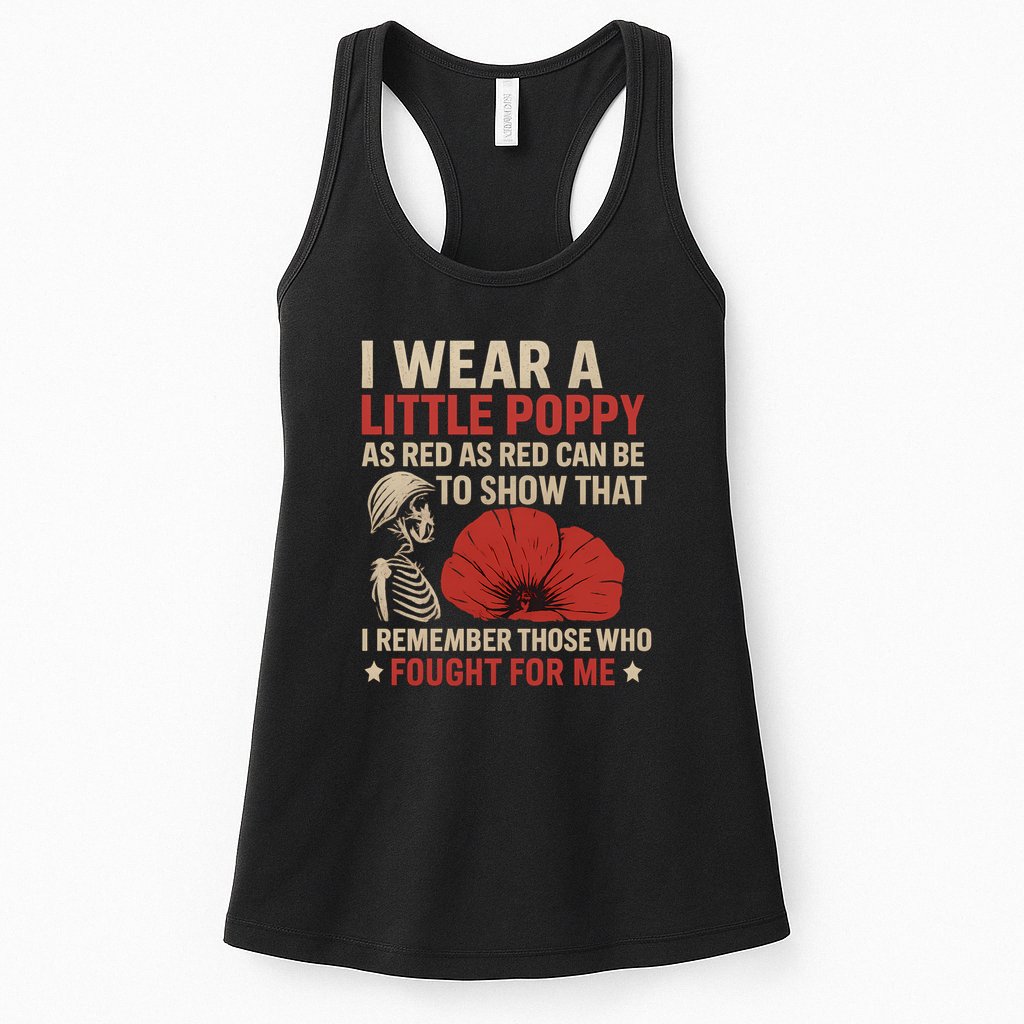 I Wear a Little Poppy Womens Tank Top