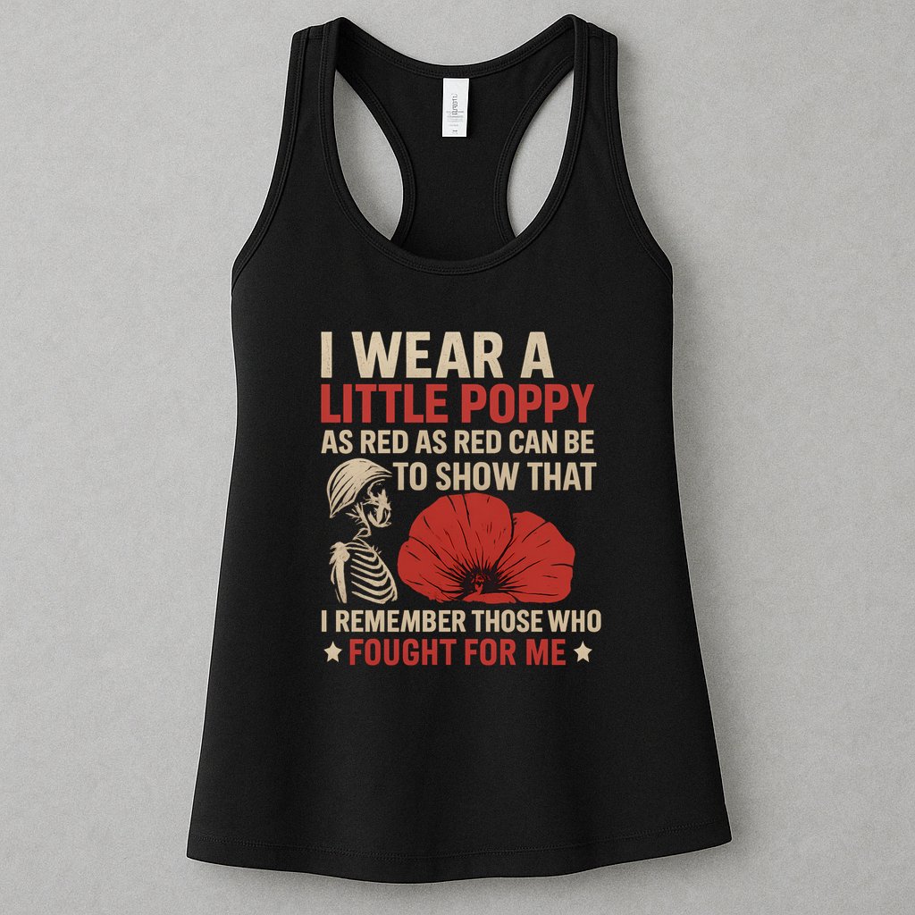 I Wear a Little Poppy Womens Tank Top