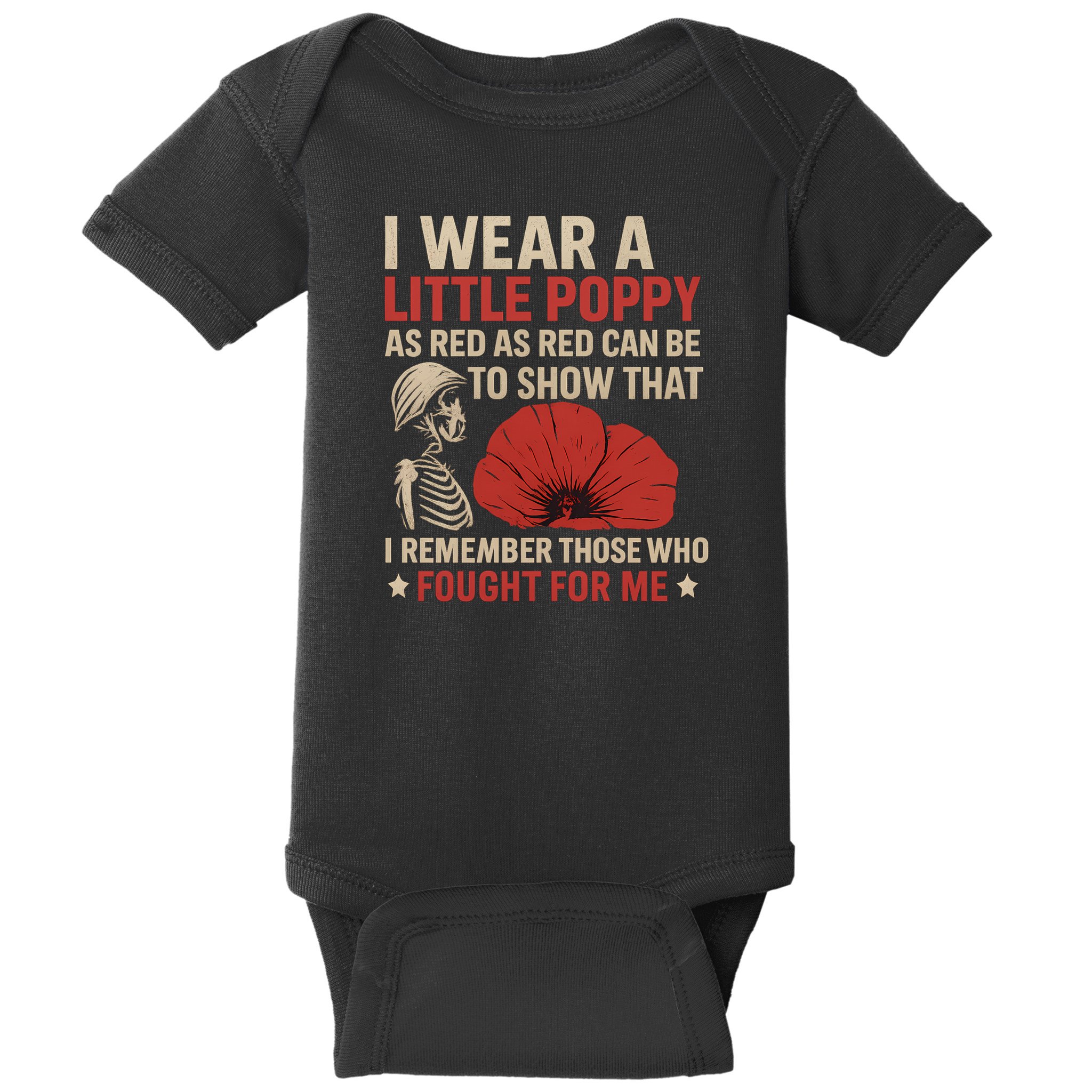 I Wear a Little Poppy Baby Bodysuit