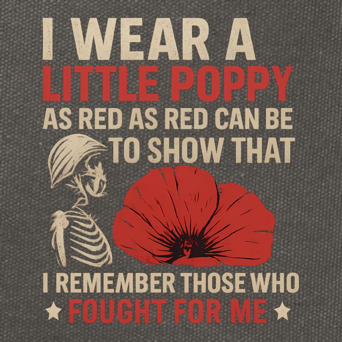 I Wear a Little Poppy Cotton Canvas Backpack