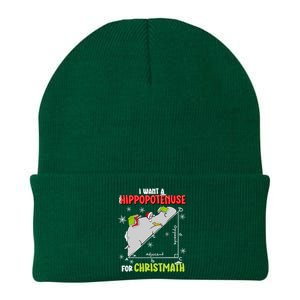 I Want A Hippopotenuse For Christmas Math Lover Knit Cap Winter Beanie