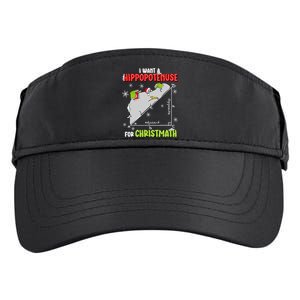 I Want A Hippopotenuse For Christmas Math Lover Adult Drive Performance Visor