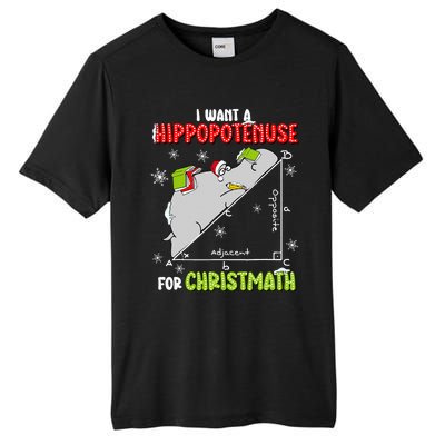 I Want A Hippopotenuse For Christmas Math Lover Tall Fusion ChromaSoft Performance T-Shirt