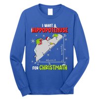 I Want A Hippopotenuse For Christmas Math Lover Long Sleeve Shirt