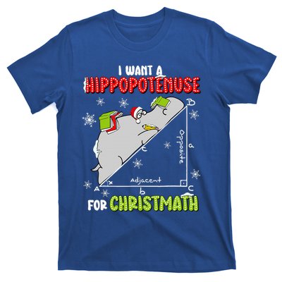 I Want A Hippopotenuse For Christmas Math Lover T-Shirt