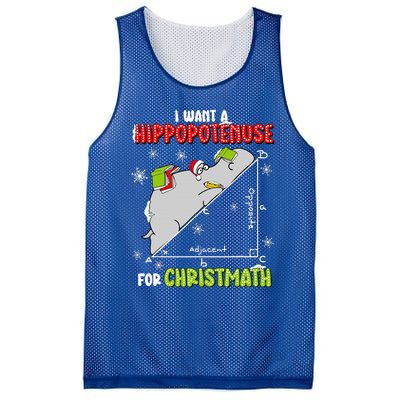 I Want A Hippopotenuse For Christmas Math Lover Mesh Reversible Basketball Jersey Tank