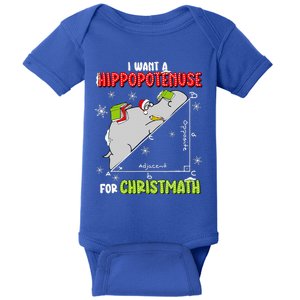 I Want A Hippopotenuse For Christmas Math Lover Baby Bodysuit