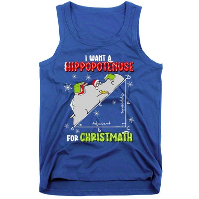 I Want A Hippopotenuse For Christmas Math Lover Tank Top