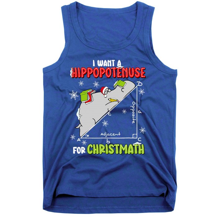 I Want A Hippopotenuse For Christmas Math Lover Tank Top