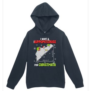 I Want A Hippopotenuse For Christmas Math Lover Urban Pullover Hoodie