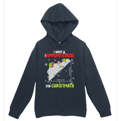 I Want A Hippopotenuse For Christmas Math Lover Urban Pullover Hoodie