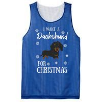 I Want A Dachshund For Christmas Weenie Dog Gift Mesh Reversible Basketball Jersey Tank