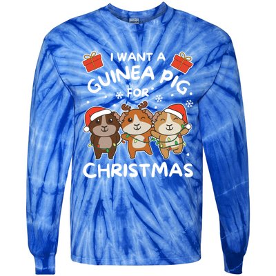 I Want A Guinea Pig For Christmas Cute Animals Gift Tie-Dye Long Sleeve Shirt