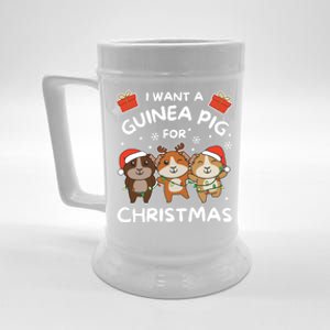 I Want A Guinea Pig For Christmas Cute Animals Gift Beer Stein