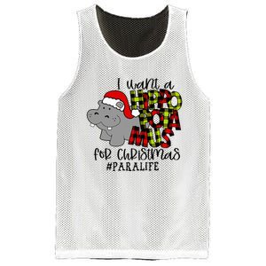 I Want A Hippopotamus For Christmas Paraprofessional Life Mesh Reversible Basketball Jersey Tank