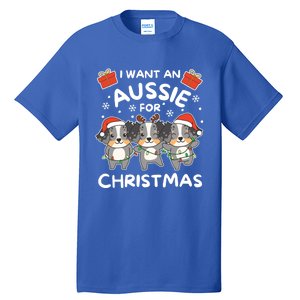 I Want An Australian Shepherd For Christmas Cute Dogs Gift Tall T-Shirt