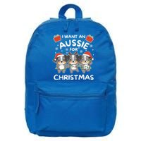 I Want An Australian Shepherd For Christmas Cute Dogs Gift 16 in Basic Backpack