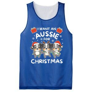 I Want An Australian Shepherd For Christmas Cute Dogs Gift Mesh Reversible Basketball Jersey Tank