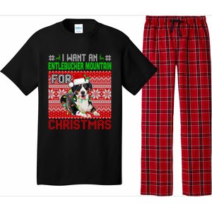 I Want An Entlebucher Mountain For Christmas Santa Dog Lover Cute Gift Pajama Set