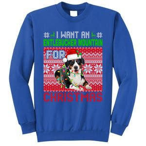 I Want An Entlebucher Mountain For Christmas Santa Dog Lover Cute Gift Sweatshirt