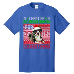 I Want An Entlebucher Mountain For Christmas Santa Dog Lover Cute Gift Tall T-Shirt