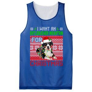 I Want An Entlebucher Mountain For Christmas Santa Dog Lover Cute Gift Mesh Reversible Basketball Jersey Tank