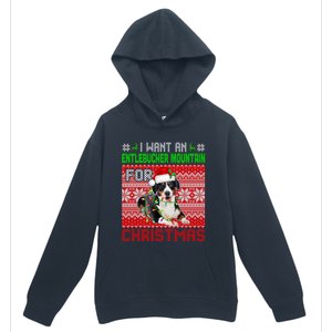 I Want An Entlebucher Mountain For Christmas Santa Dog Lover Cute Gift Urban Pullover Hoodie