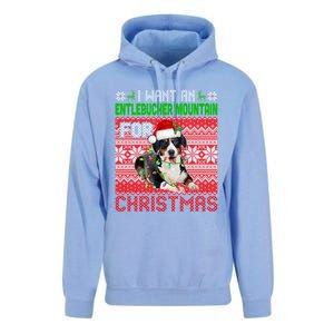 I Want An Entlebucher Mountain For Christmas Santa Dog Lover Cute Gift Unisex Surf Hoodie