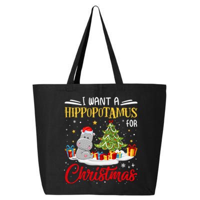 I Want A Hippopotamus For Christmas Xmas Hippo Christmas Gift 25L Jumbo Tote