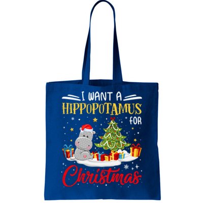 I Want A Hippopotamus For Christmas Xmas Hippo Christmas Gift Tote Bag