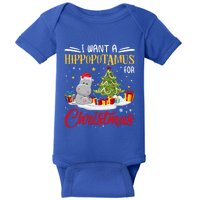 I Want A Hippopotamus For Christmas Xmas Hippo Christmas Gift Baby Bodysuit