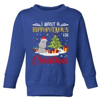 I Want A Hippopotamus For Christmas Xmas Hippo Christmas Gift Toddler Sweatshirt