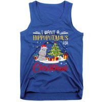 I Want A Hippopotamus For Christmas Xmas Hippo Christmas Gift Tank Top