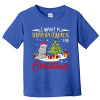 I Want A Hippopotamus For Christmas Xmas Hippo Christmas Gift Toddler T-Shirt